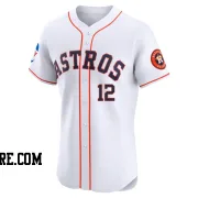 Men's Houston Astros Aledmys Diaz Elite White Home Patch Jersey