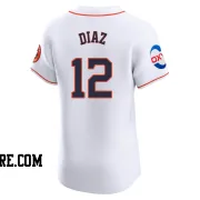 Men's Houston Astros Aledmys Diaz Elite White Home Patch Jersey