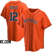 Men's Houston Astros Aledmys Diaz Replica Orange Alternate Jersey