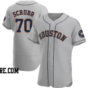 Men's Houston Astros Andre Scrubb Authentic Gray Road Jersey