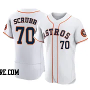 Men's Houston Astros Andre Scrubb Authentic White 2022 World Series Home Jersey