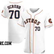 Men's Houston Astros Andre Scrubb Authentic White Home Jersey