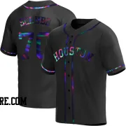 Men's Houston Astros Andre Scrubb Replica Black Holographic Alternate Jersey