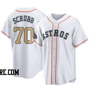 Men's Houston Astros Andre Scrubb Replica Gold White 2023 Collection Jersey