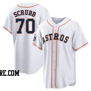 Men's Houston Astros Andre Scrubb Replica White 2022 World Series Champions Home Jersey