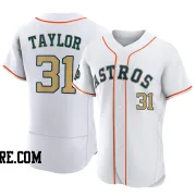 Men's Houston Astros Andrew Taylor Authentic Gold White 2023 Collection Jersey