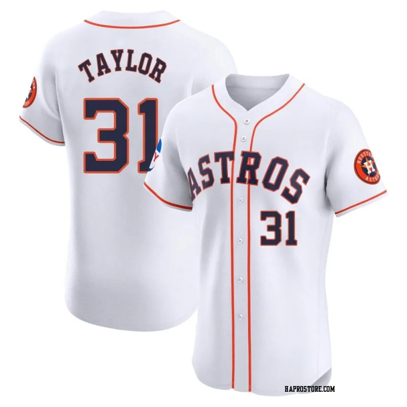 Men's Houston Astros Andrew Taylor Elite White Home Patch Jersey