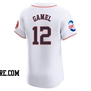 Men's Houston Astros Ben Gamel Elite White Home Patch Jersey