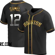 Men's Houston Astros Ben Gamel Replica Black Golden Alternate Jersey