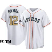 Men's Houston Astros Ben Gamel Replica Gold White 2023 Collection Jersey