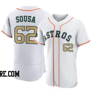 Men's Houston Astros Bennett Sousa Authentic Gold White 2023 Collection Jersey