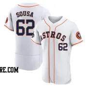 Men's Houston Astros Bennett Sousa Authentic White 2022 World Series Champions Home Jersey