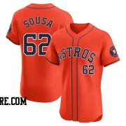 Men's Houston Astros Bennett Sousa Elite Orange Alternate Vapor Premier Jersey