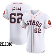 Men's Houston Astros Bennett Sousa Elite White Home Patch Jersey