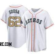 Men's Houston Astros Bennett Sousa Replica Gold White 2023 Collection Jersey