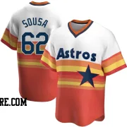 Men's Houston Astros Bennett Sousa Replica White Home Cooperstown Collection Jersey