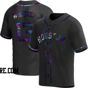 Men's Houston Astros Billy Wagner Replica Black Holographic Alternate Jersey