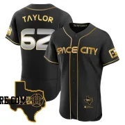 Men's Houston Astros Blake Taylor Authentic Black/Gold 2023 Space City Ready 2 Reign Flex Base Jersey