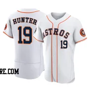 Men's Houston Astros Brian Hunter Authentic White 2022 World Series Home Jersey