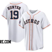 Men's Houston Astros Brian Hunter Replica White 2022 World Series Champions Home Jersey