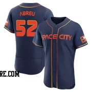 Men's Houston Astros Bryan Abreu Authentic Navy 2022 City Connect Jersey