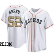 Men's Houston Astros Bryan Abreu Replica Gold White 2023 Collection Jersey