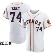 Men's Houston Astros Bryan King Authentic White 2022 World Series Champions Home Jersey