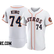 Men's Houston Astros Bryan King Authentic White 2022 World Series Home Jersey