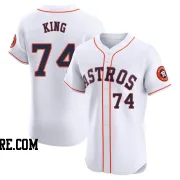 Men's Houston Astros Bryan King Elite White Home Jersey