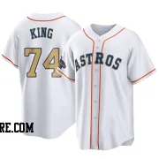 Men's Houston Astros Bryan King Replica Gold White 2023 Collection Jersey