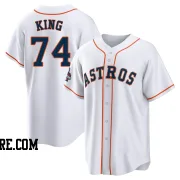 Men's Houston Astros Bryan King Replica White 2022 World Series Champions Home Jersey