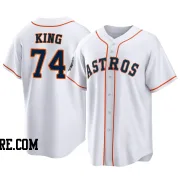 Men's Houston Astros Bryan King Replica White 2022 World Series Home Jersey