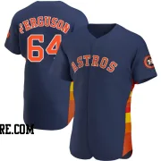 Men's Houston Astros Caleb Ferguson Authentic Navy Alternate Jersey