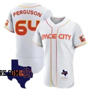 Men's Houston Astros Caleb Ferguson Authentic White 2023 Space City Ready 2 Reign Flex Base Jersey