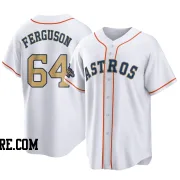 Men's Houston Astros Caleb Ferguson Replica Gold White 2023 Collection Jersey