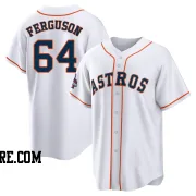 Men's Houston Astros Caleb Ferguson Replica White 2022 World Series Champions Home Jersey