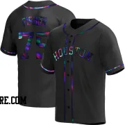 Men's Houston Astros Cameron Fisher Replica Black Holographic Alternate Jersey