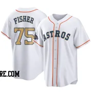 Men's Houston Astros Cameron Fisher Replica Gold White 2023 Collection Jersey