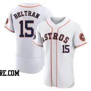 Men's Houston Astros Carlos Beltran Authentic White 2022 World Series Champions Home Jersey