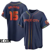 Men's Houston Astros Carlos Beltran Replica Navy 2022 City Connect Jersey