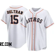 Men's Houston Astros Carlos Beltran Replica White 2022 World Series Home Jersey