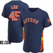 Men's Houston Astros Carlos Lee Authentic Navy Alternate Jersey