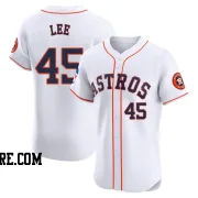 Men's Houston Astros Carlos Lee Elite White Home Patch Jersey