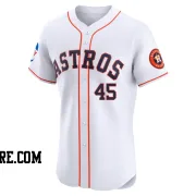 Men's Houston Astros Carlos Lee Elite White Home Patch Jersey