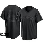 Men's Houston Astros Carlos Lee Replica Black Pitch Fashion Jersey