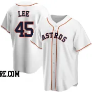 Men's Houston Astros Carlos Lee Replica White Home Jersey