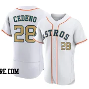 Men's Houston Astros Cesar Cedeno Authentic Gold White 2023 Collection Jersey