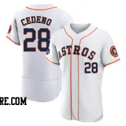 Men's Houston Astros Cesar Cedeno Authentic White 2022 World Series Champions Home Jersey