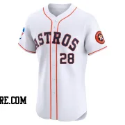 Men's Houston Astros Cesar Cedeno Elite White Home Patch Jersey