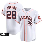 Men's Houston Astros Cesar Cedeno Limited White Home Jersey